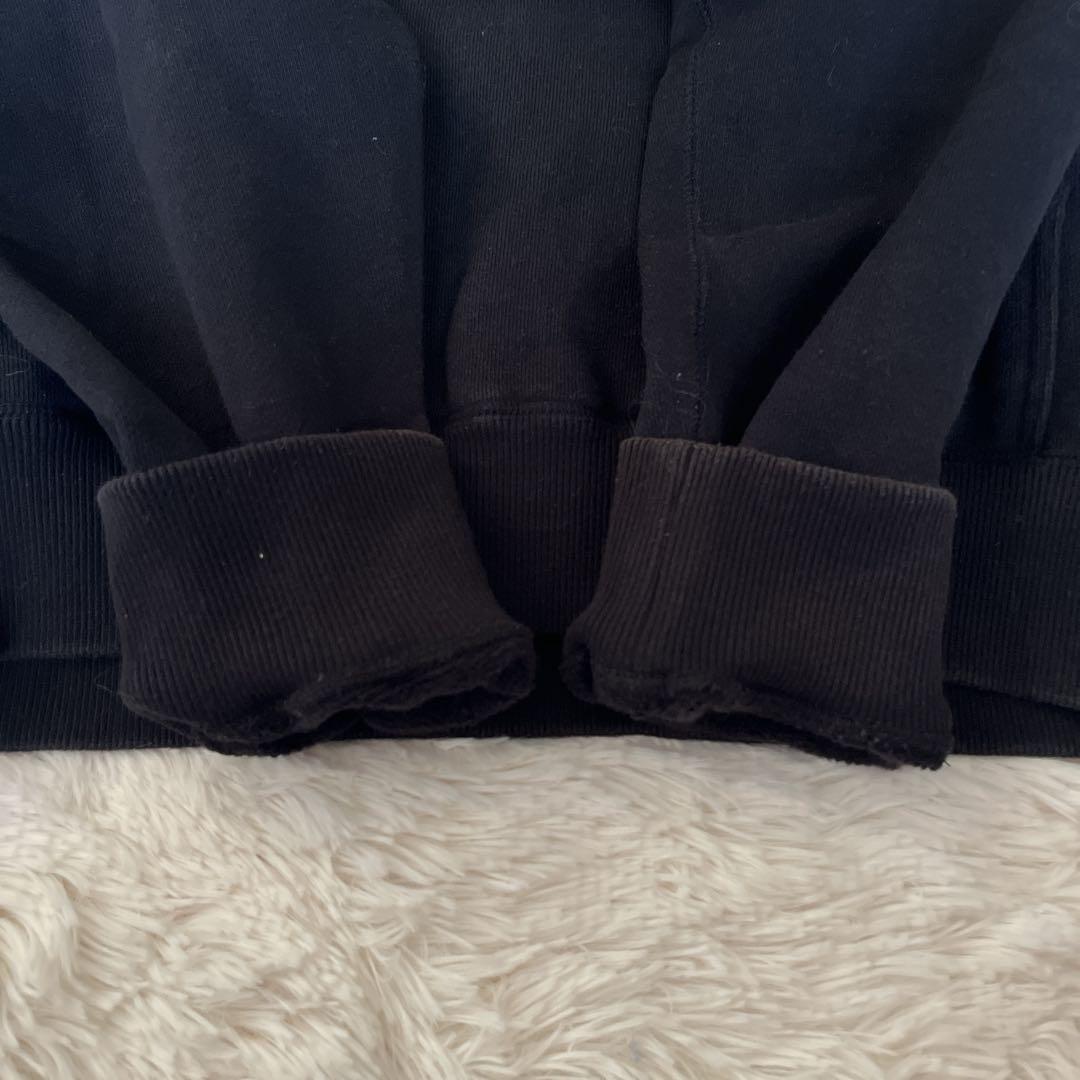 ブラックアイパッチ 取扱注意 パーカー フーディ ブラック 刺繍 センターロゴ