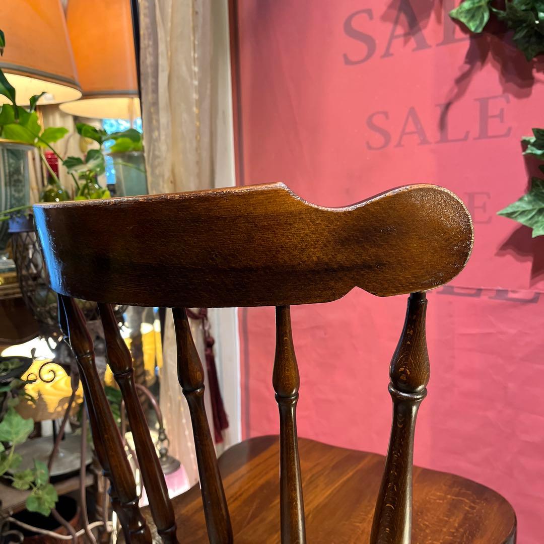 ぶた　L ４　キツツキマーク ヴィンテージ スピンドルチェア　飛騨産業