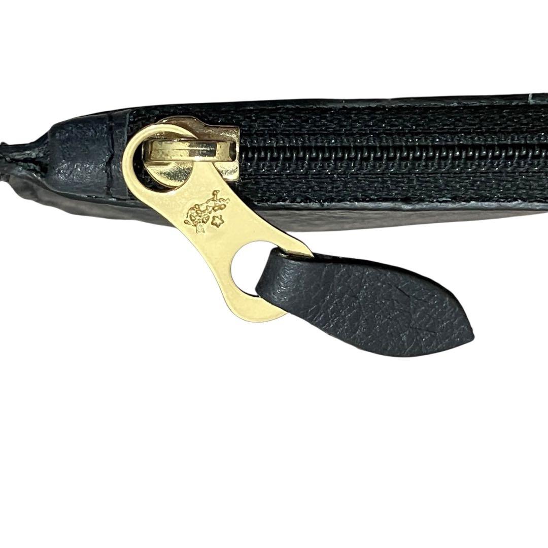 【極美品】イルビゾンテ ケース　キーケース　L字ファスナー　シボ革　保存袋