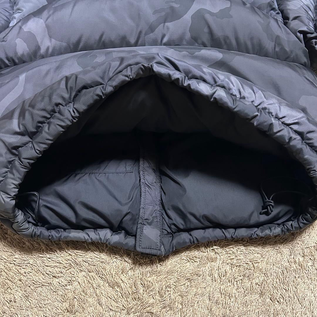 ノースフェイス ヌプシ 700 センターロゴ ダウンジャケット カモフラ 黒