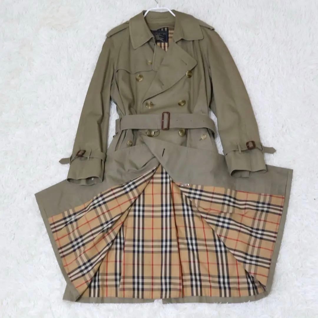 ゆら　バーバリー　トレンチコート　ベージュ　ノバチェック