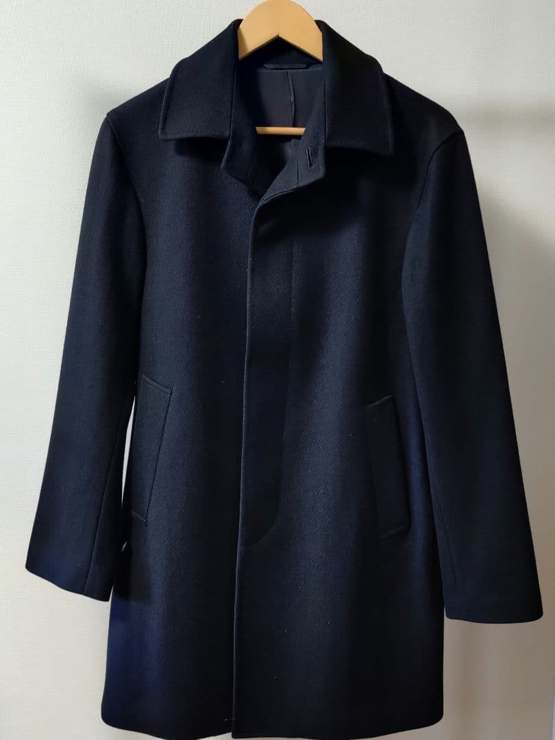 【名門】Whiteley & Green エディフィス ウールコート 44 黒