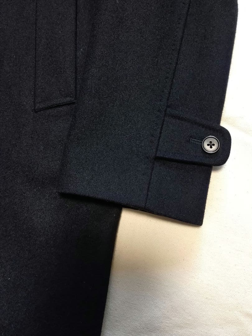 【名門】Whiteley & Green エディフィス ウールコート 44 黒