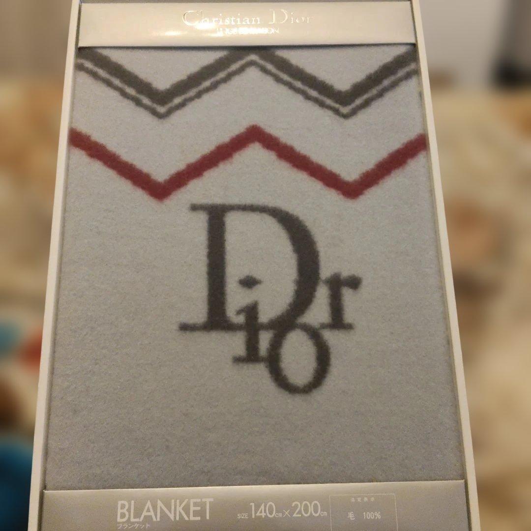 新品未使用　ChristianDior　ウール100％ブランケット毛布