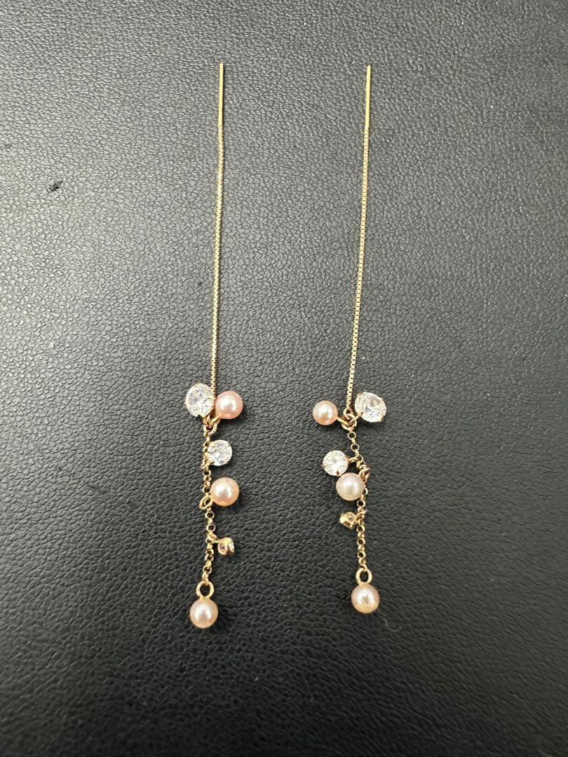 ピアス　k18 ジュエリー付き　ペア　真贋済み