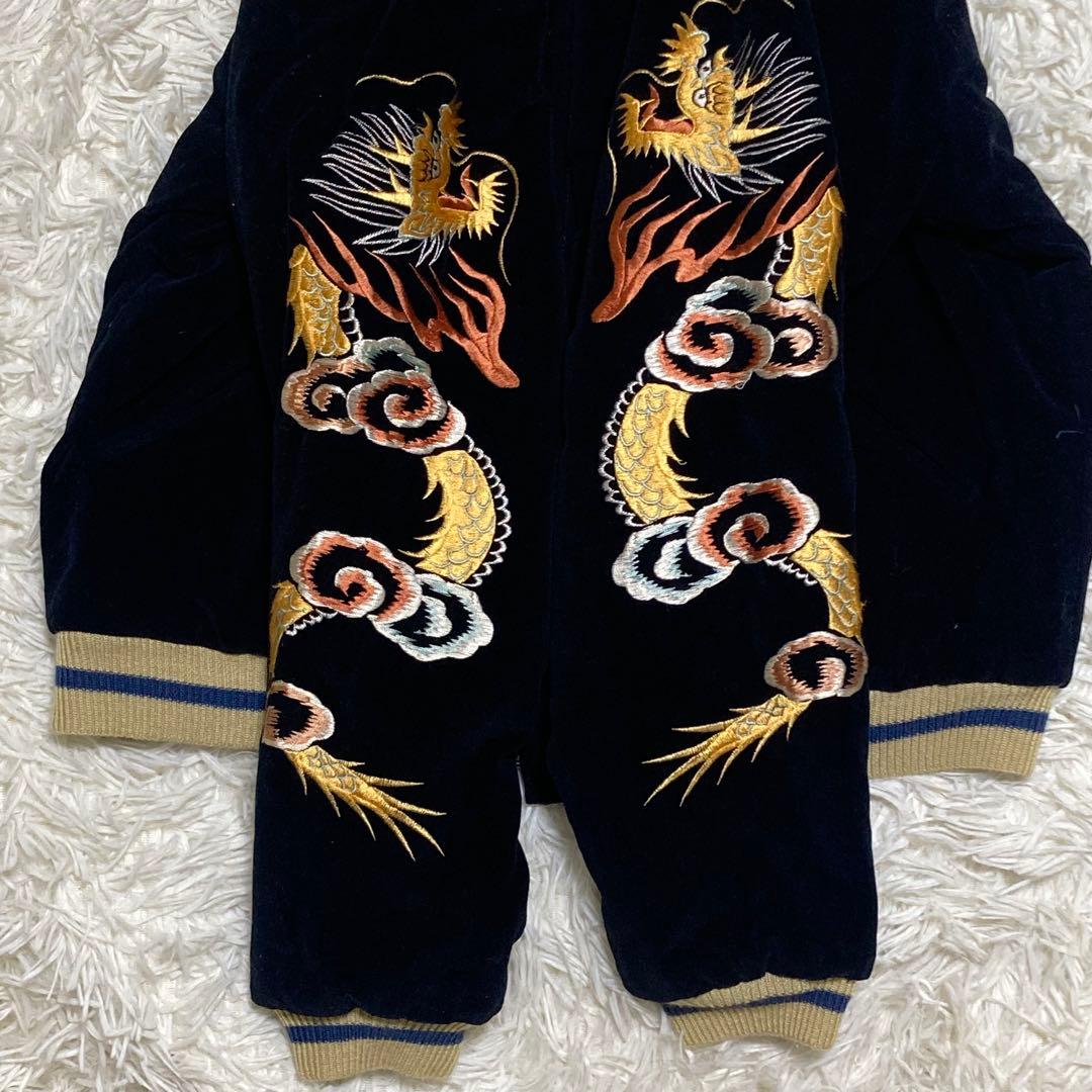 【美品】テーラー東洋 別珍 スカジャン M 虎 鷲 龍 日本地図 ヴィンテージ