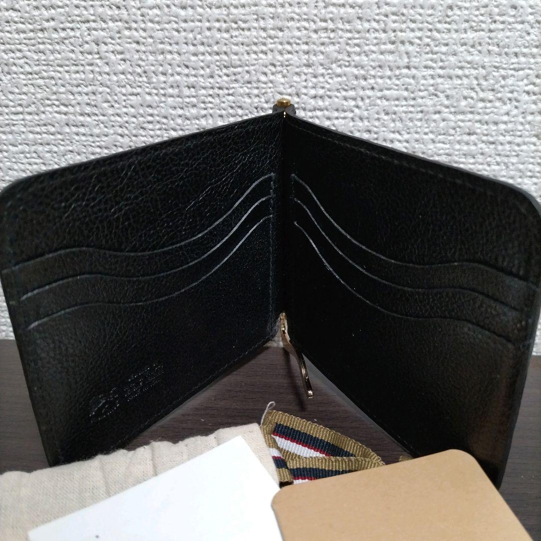 新品 イルビゾンテ 本革 レザー ウォレット 財布 マネークリップ ブラック