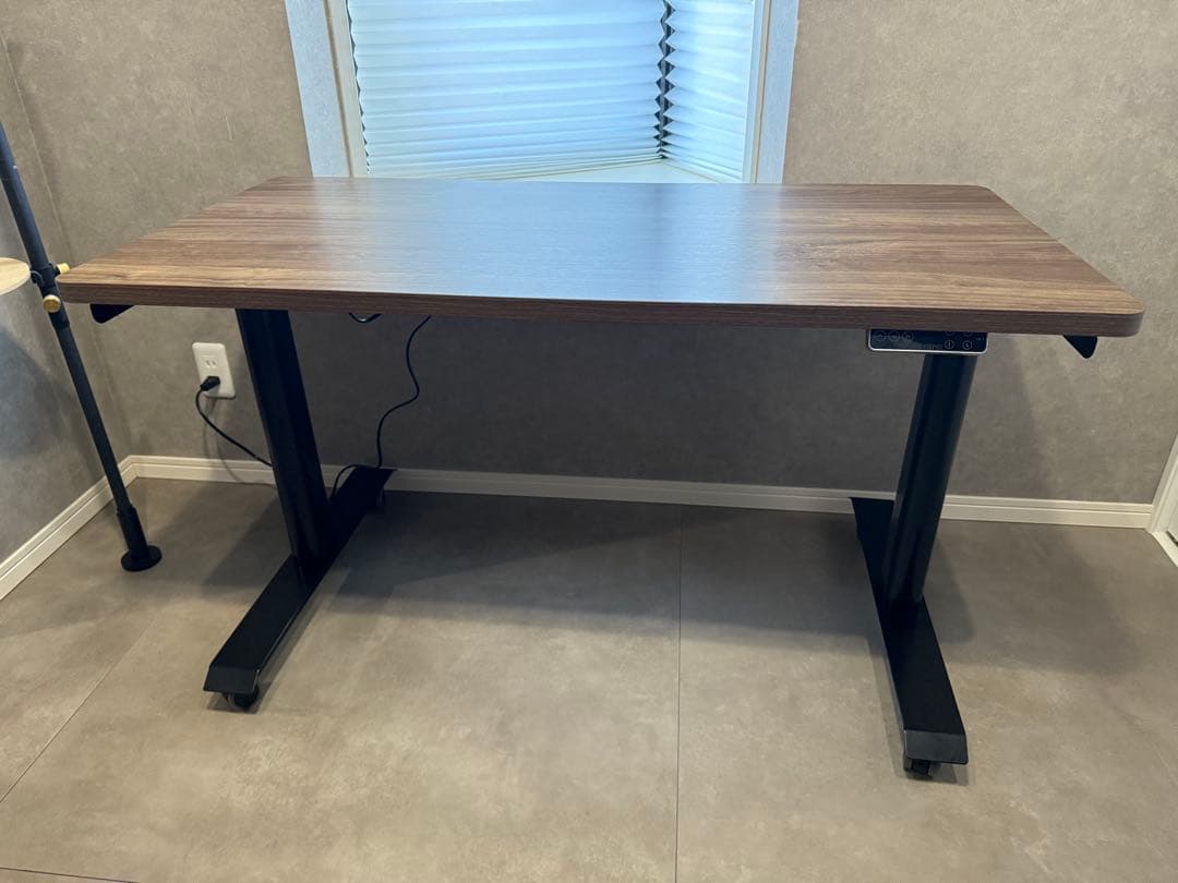 FlexiSpot E8 キャスター付、天板別売(120cmグレイウッド)