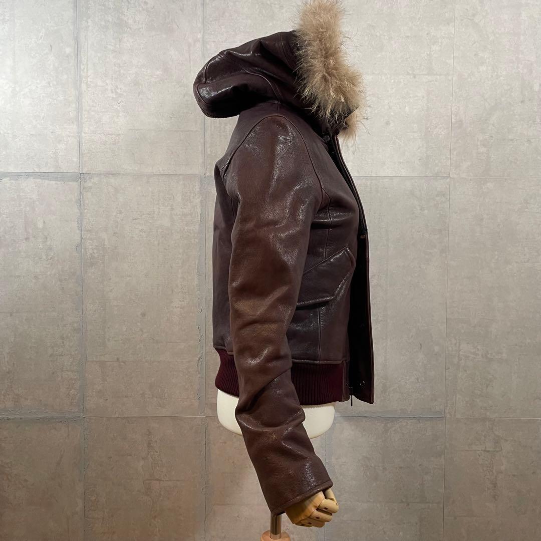 美品 haruf N2B レザー　フライトジャケット　ライダース　山羊革　A-2