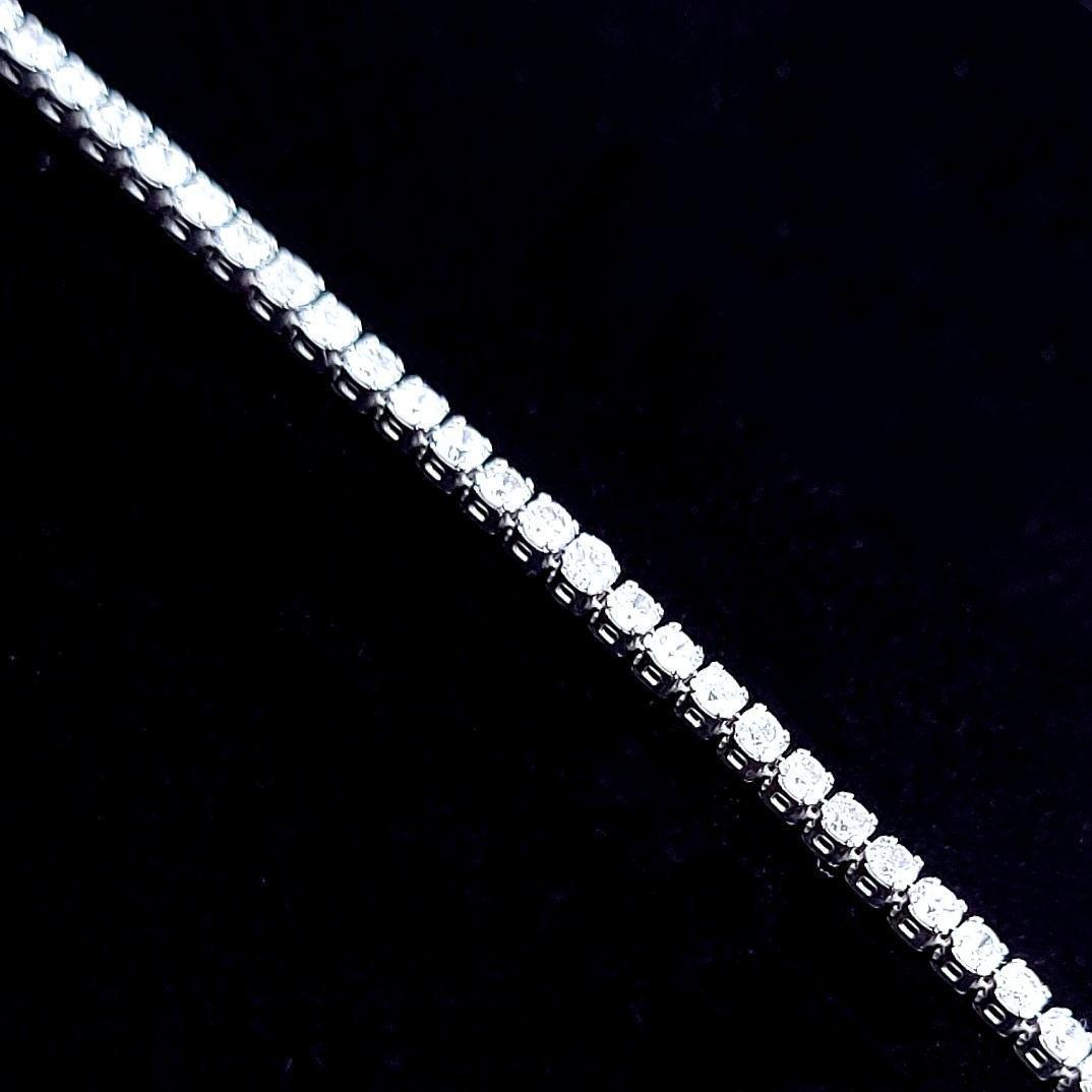 こみこみ白系 1.6ct　ダイヤモンド K14 WG テニスブレスレット