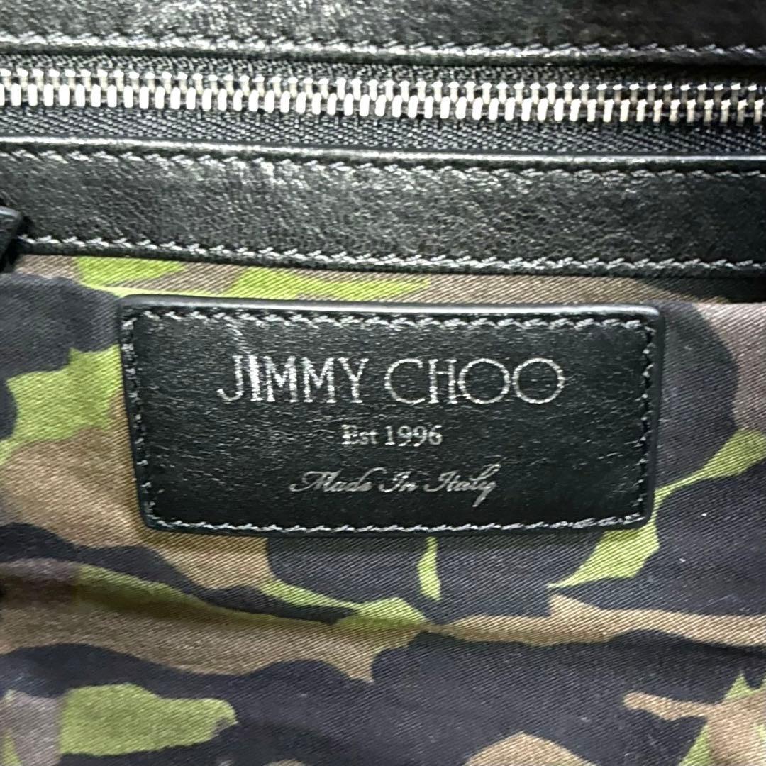 【良品】JIMMY CHOO PIMLICO BLACK スタッズ トートバッグ