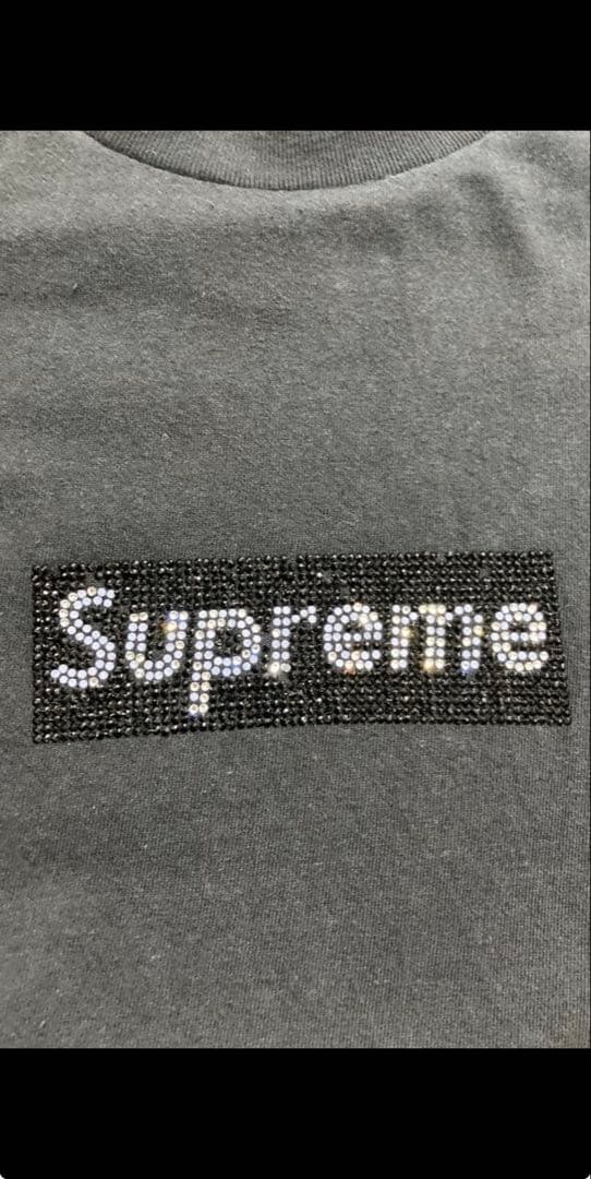 Supreme×Swarovski シュプリームスワロスキーBOXロゴTシャツ