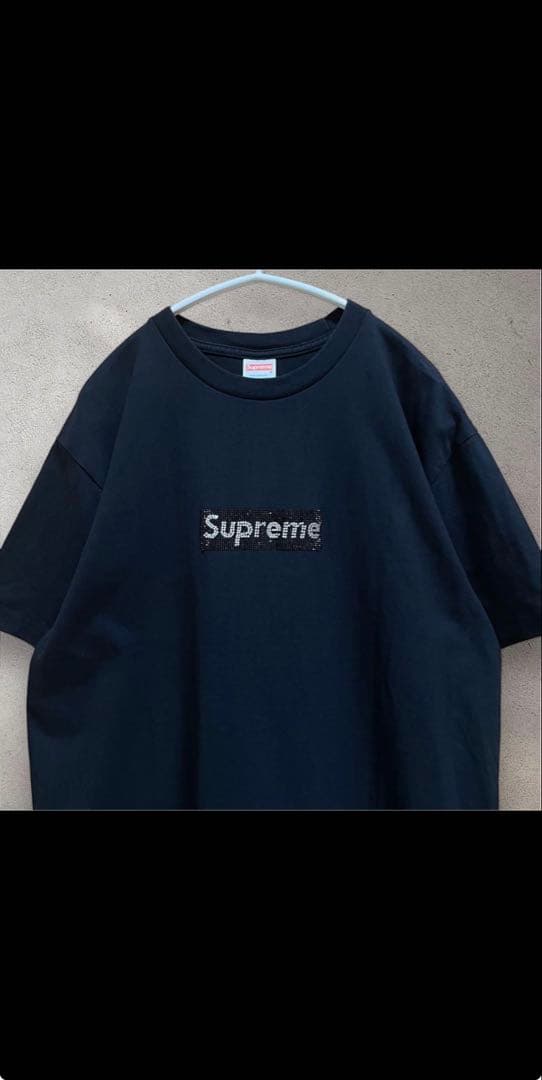 Supreme×Swarovski シュプリームスワロスキーBOXロゴTシャツ
