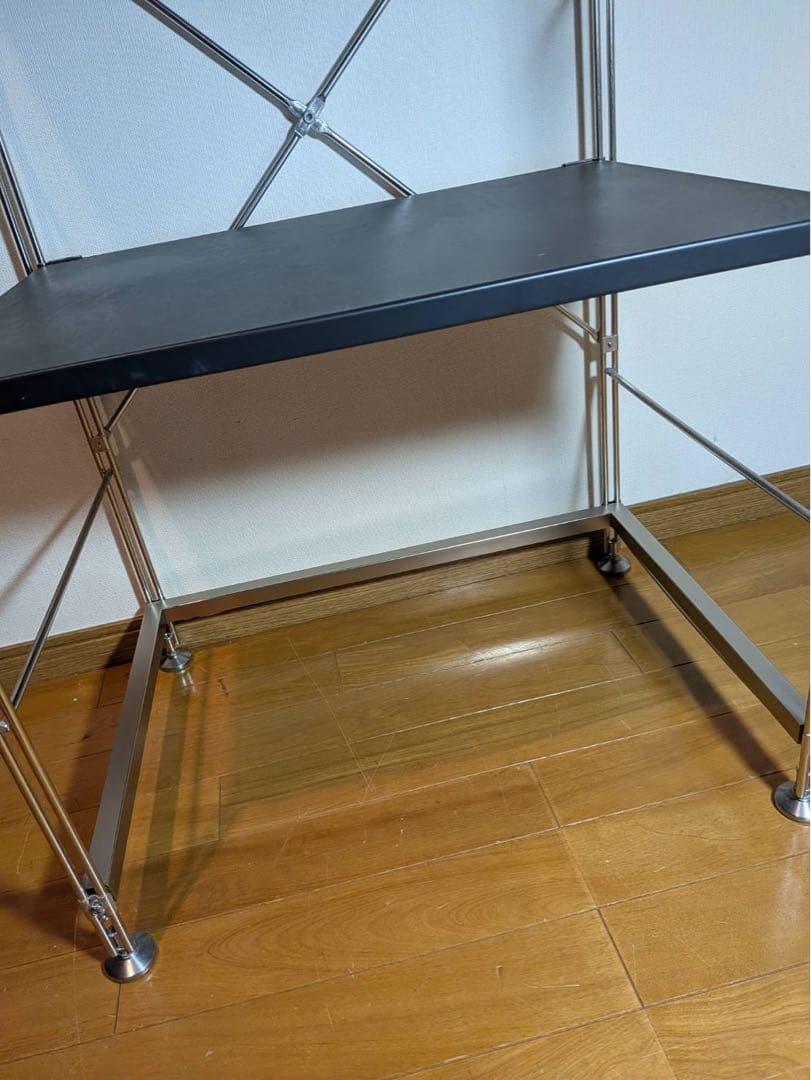 ■送料込■無印良品 ステンレスユニットシェルフ ダークグレー 棚 収納 黒