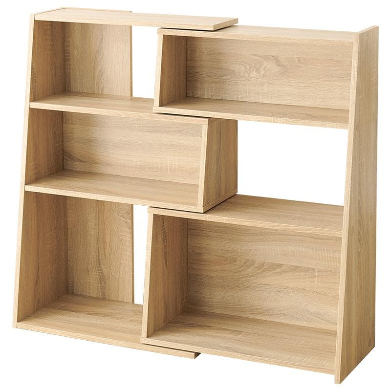 送料無料【新品】伸縮・角度調整可能！変形自在のおしゃれな木目調オープンラック