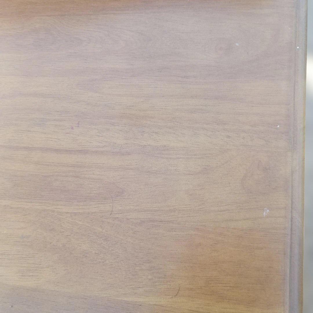 5123）カリモクの引き出し付き机／学習机・作業机