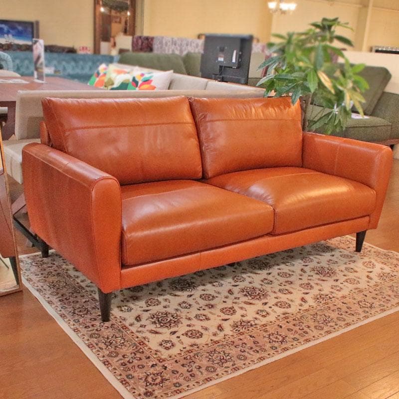 三人掛けソファ オイルレザー 革張り 本革 高級 リビング 668-047