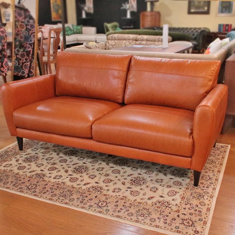 三人掛けソファ オイルレザー 革張り 本革 高級 リビング 668-047