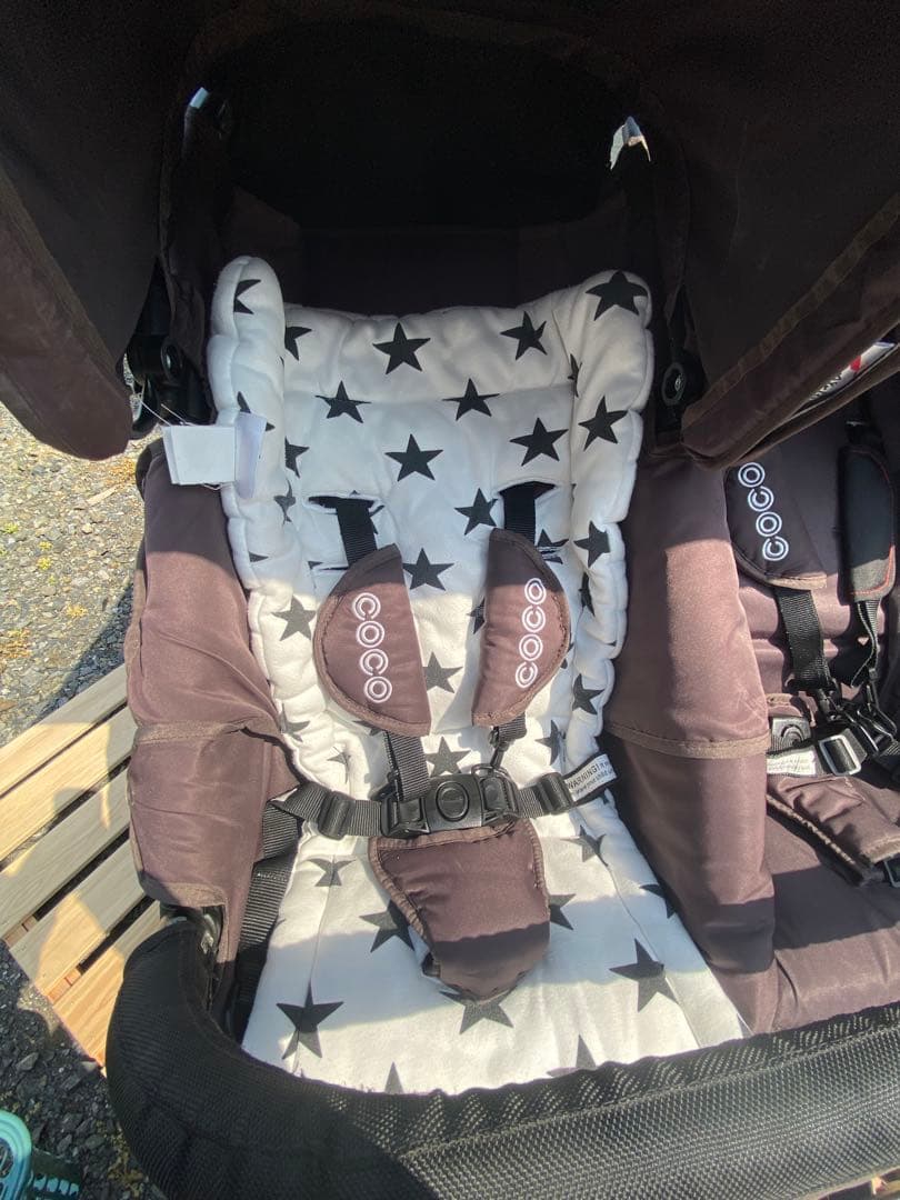 美品★エアバギー ココダブル 双子用ベビーカー　バギーボード　セット付き