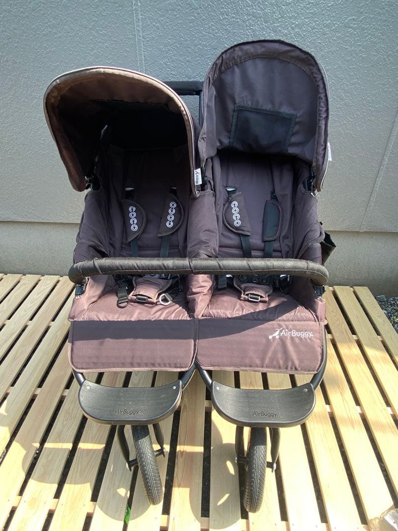 美品★エアバギー ココダブル 双子用ベビーカー　バギーボード　セット付き
