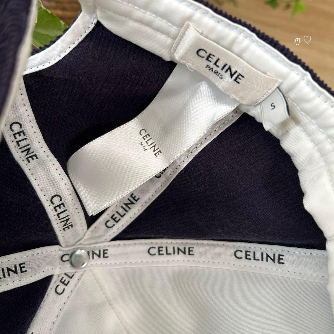 CELINEセリーヌ　コーデュロイ　トリオンフベースボールキャップ　S　帽子