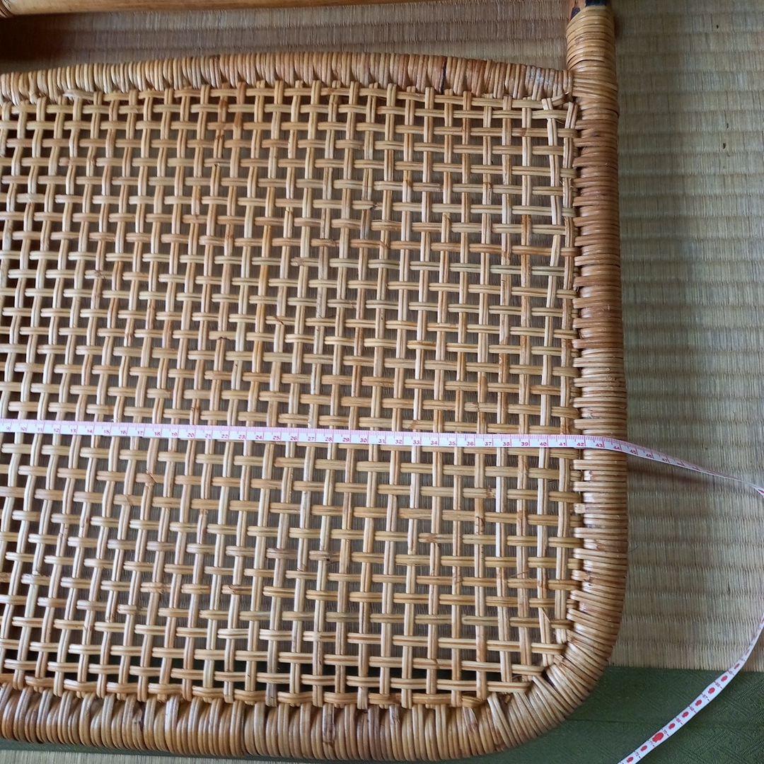 籐家具　折りたたみ座椅子 リクライニング　背もたれ付き　ラタン