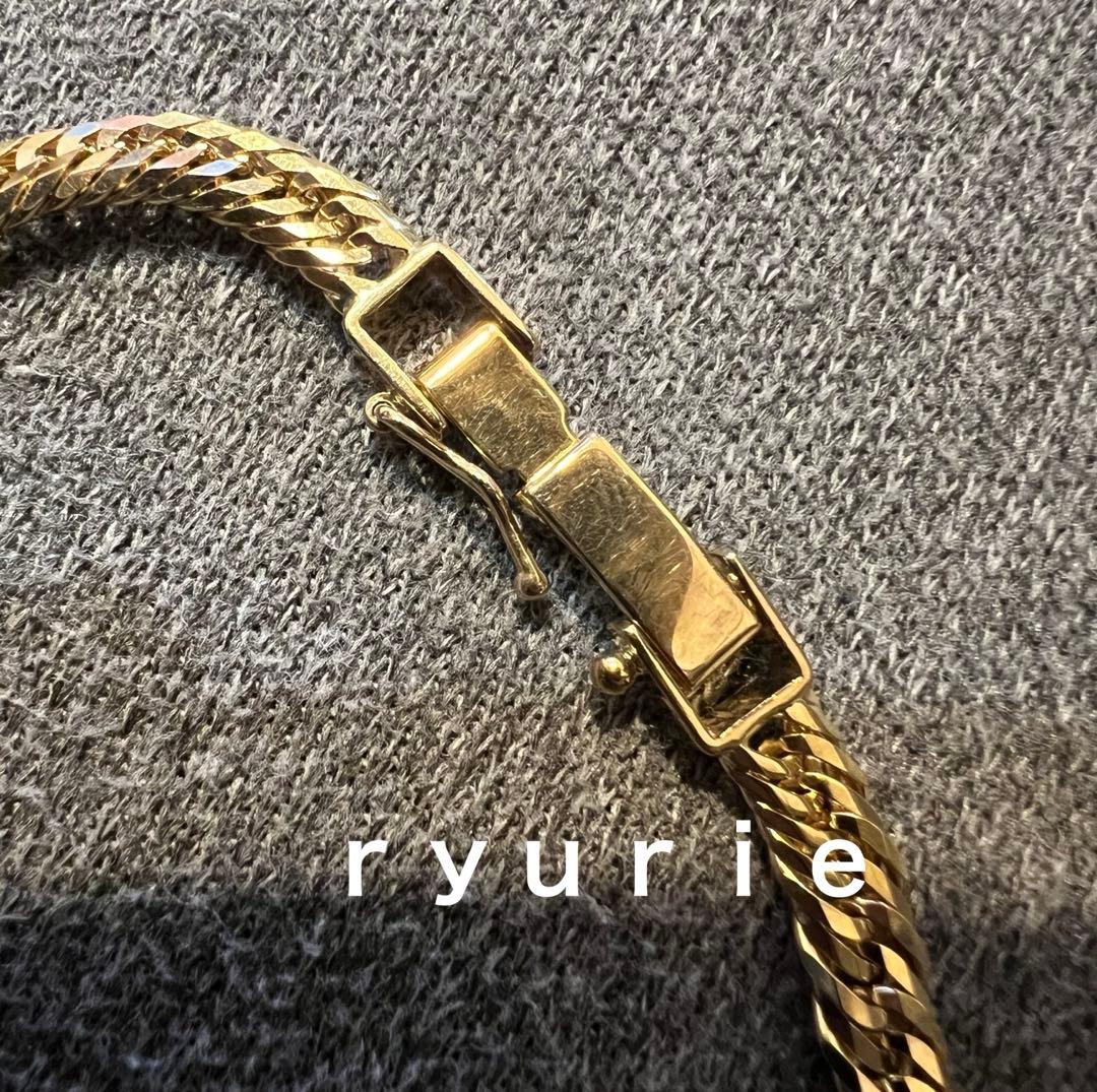 18金喜平12面レディースブレスレット17センチ