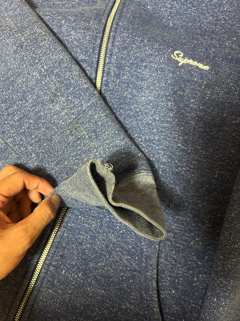 Supremeジップパーカーブルー　青　Mサイズ