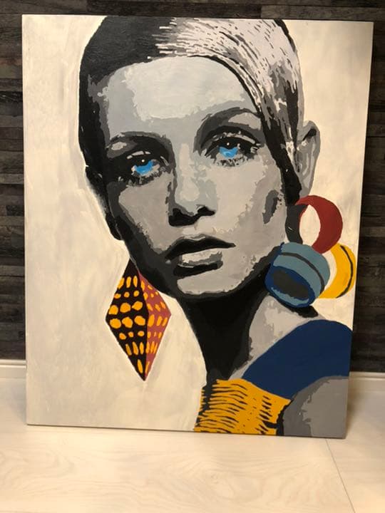 インテリア　絵画　ペイントTwiggy