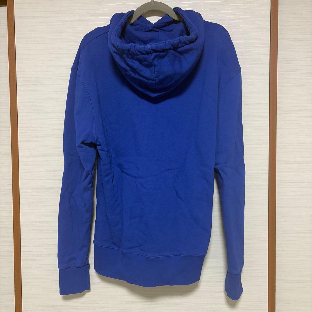 メゾンキツネMAISON KITSUNEフードパーカー　青色ブルー　Lサイズ