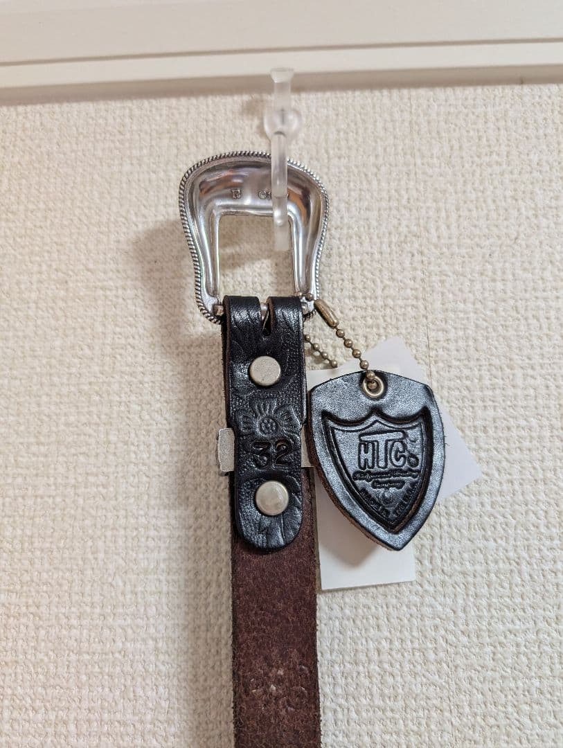 HTC WESTERN BELT エンボス加工フラワーターコイズ32新品未使用品