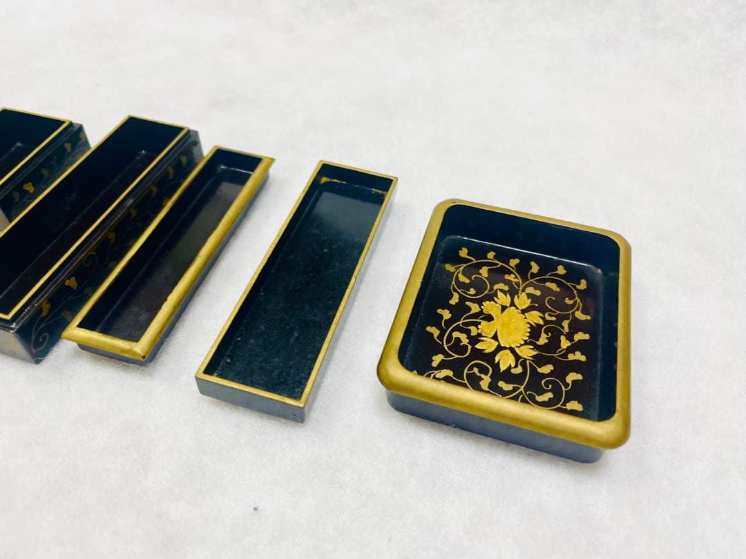 大正時代 雛道具 書棚 蒔絵 本銀 美品 箱付