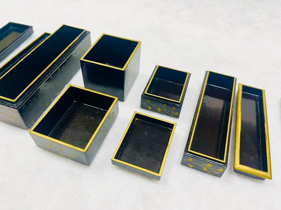 大正時代 雛道具 書棚 蒔絵 本銀 美品 箱付