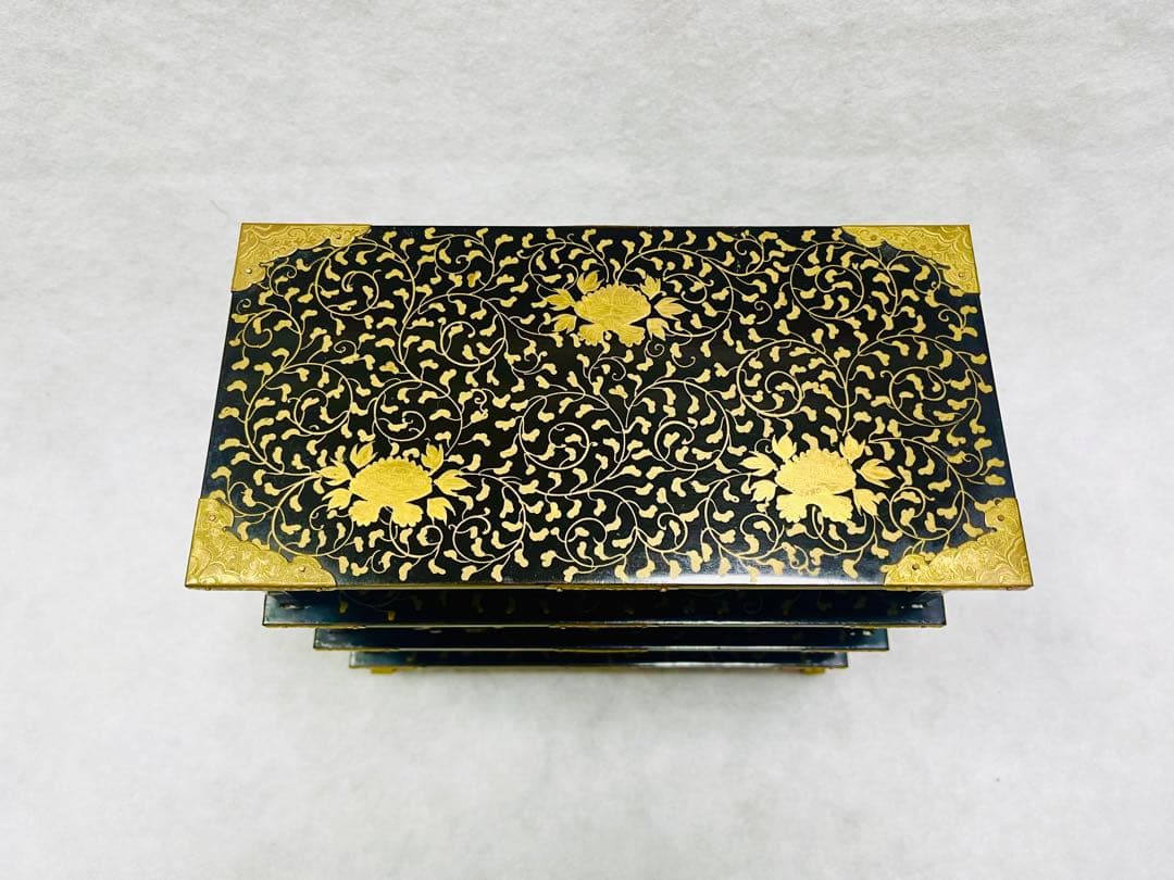 大正時代 雛道具 書棚 蒔絵 本銀 美品 箱付