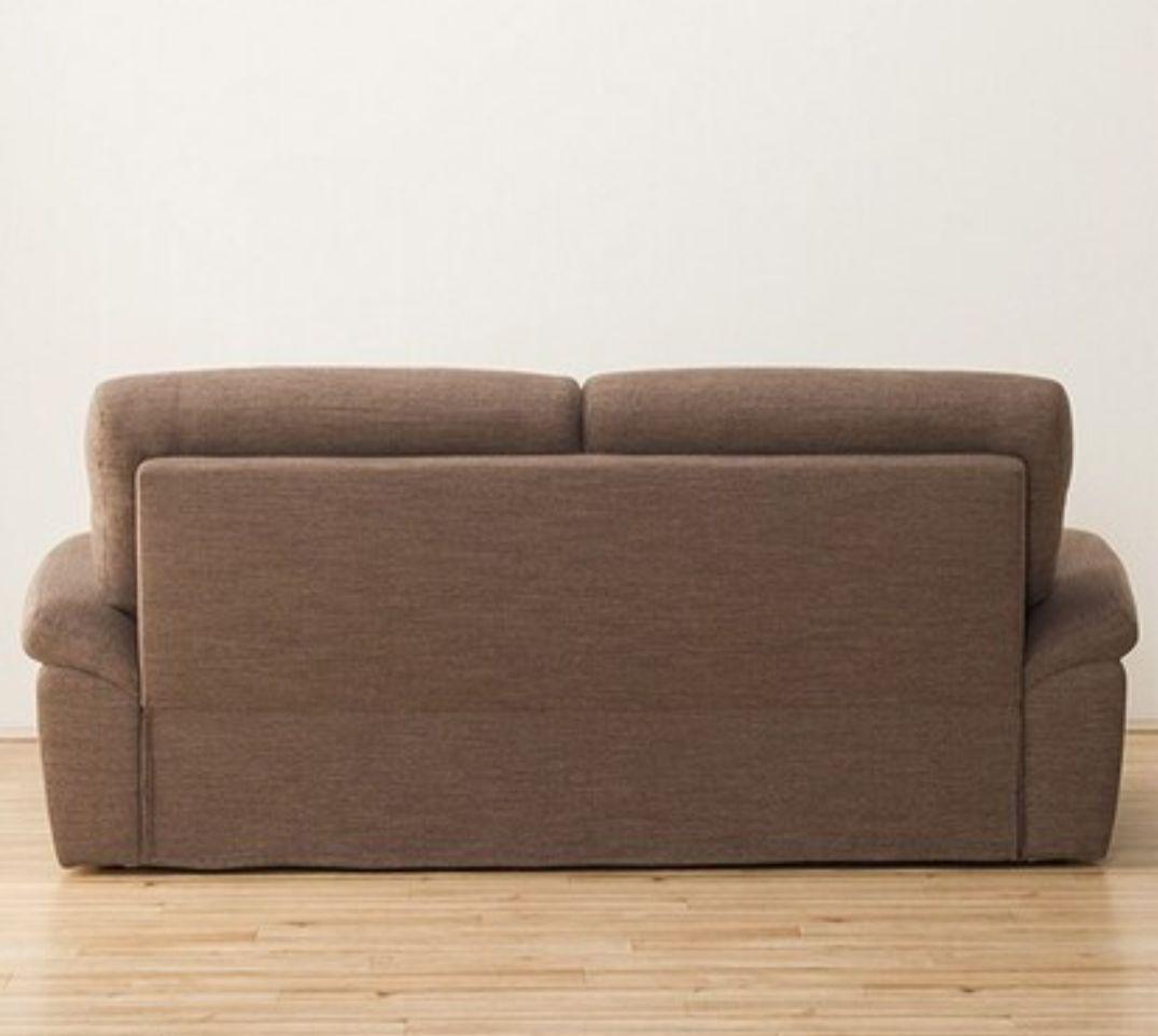 【たのメル便の送料込み】ニトリ　3人掛けファブリックソファ　ダークモカ