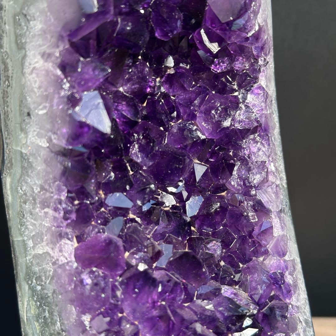 天然石アメジストのポイント　置物G.61