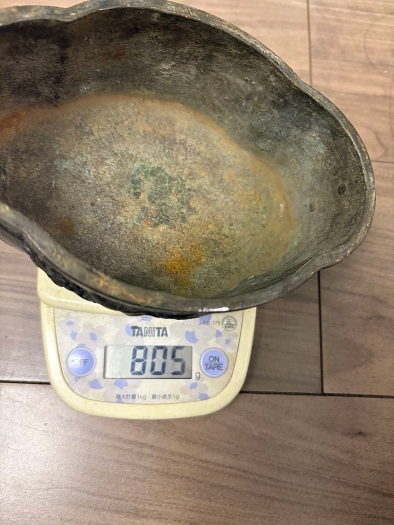 銅器　小振り　水盤　砂鉢　華道　花器　煎茶道具　茶室　花鳥図 古銅製 時代物