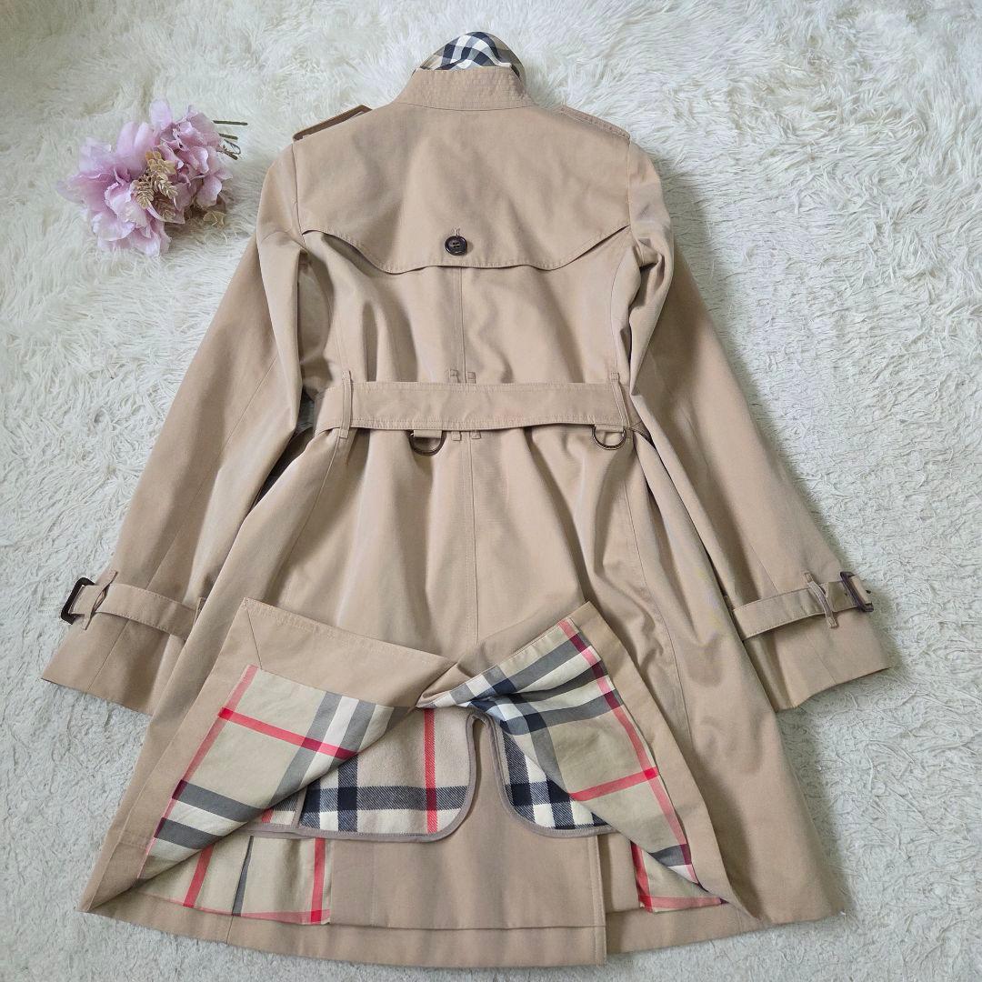 美品 バーバリー ハニーベージュ トレンチコート ライナー ノバチェック 36S
