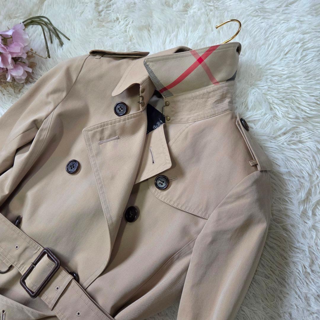 美品 バーバリー ハニーベージュ トレンチコート ライナー ノバチェック 36S