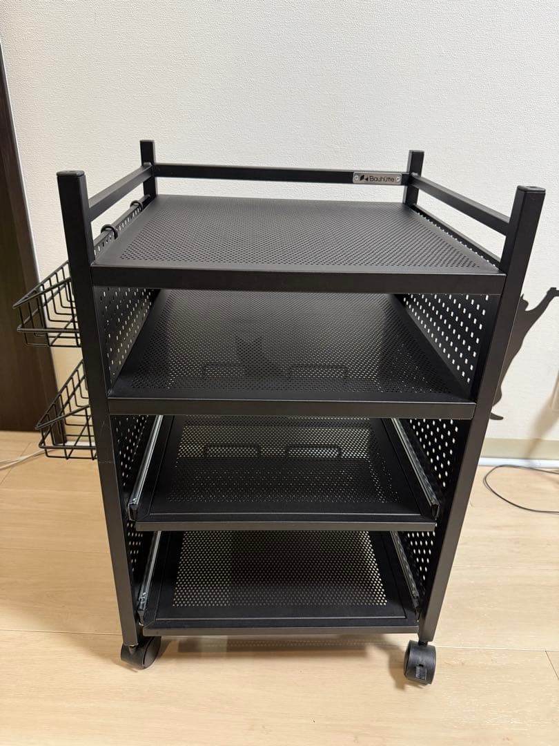 Bauhutte ゲーム機収納ラック BHS-380G-BK/ブラック