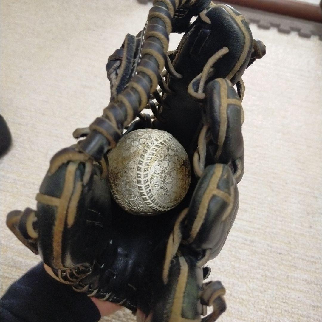 ゼット　ネオステイタス　一般軟式野球　グローブ　黒　大人用　外野手