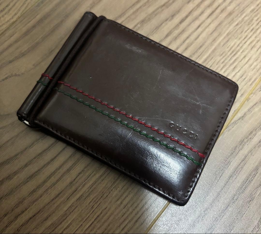 M*u様 GUCCI ダークブラウン マネークリップ