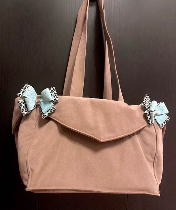 【美品】スーザンランシー オーダー キャリーバッグ ブラウン×ライトブルー