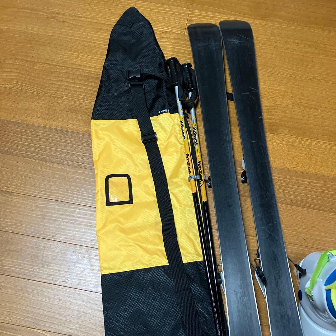 スキー4点セット　板128cm ブーツ23cm ストック90cm