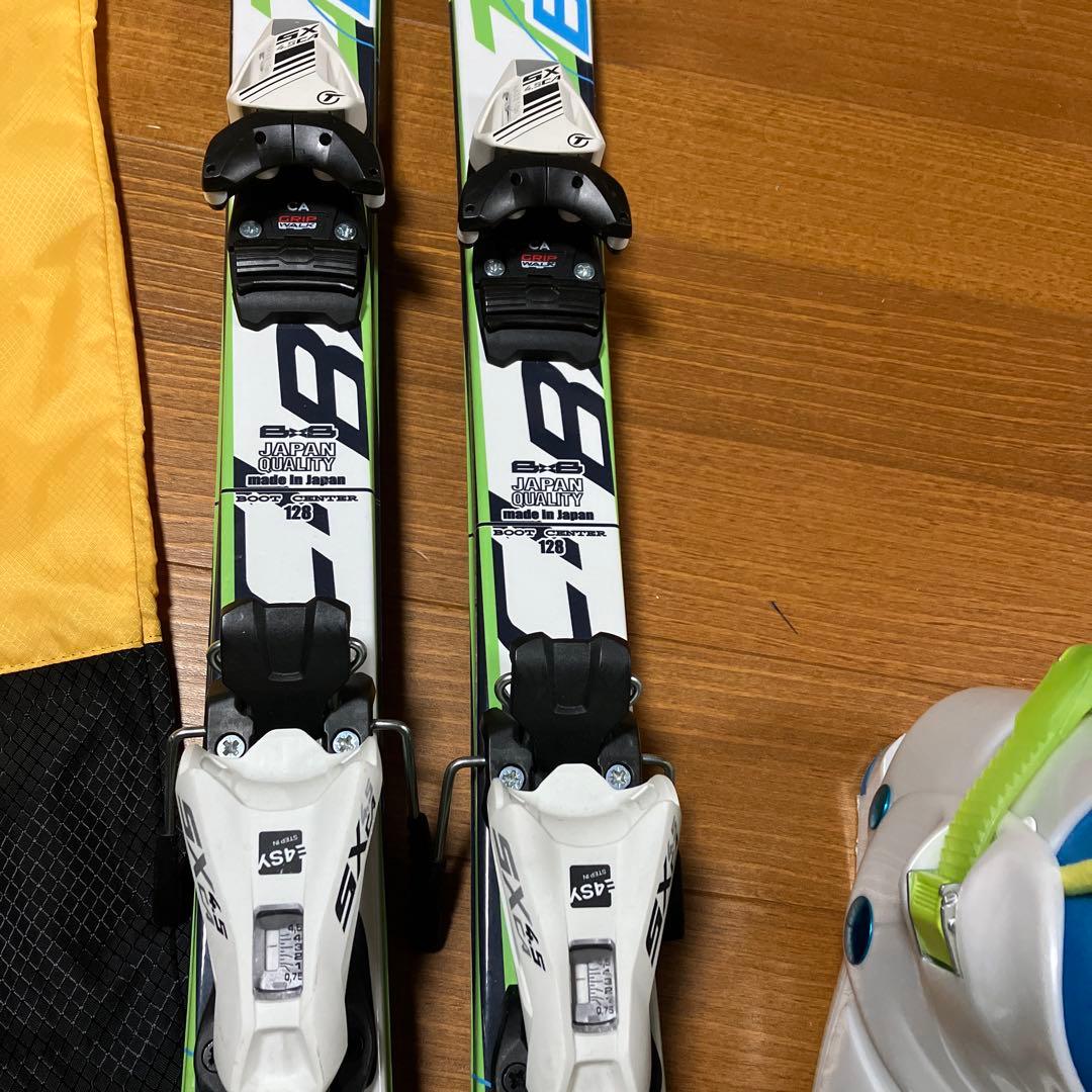 スキー4点セット　板128cm ブーツ23cm ストック90cm