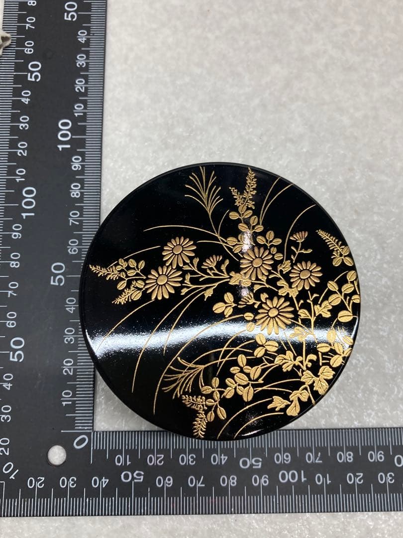 希少 大きめ 蒔絵師 松山武司作 本鼈甲 金蒔絵 ブローチ ペンダント 螺鈿