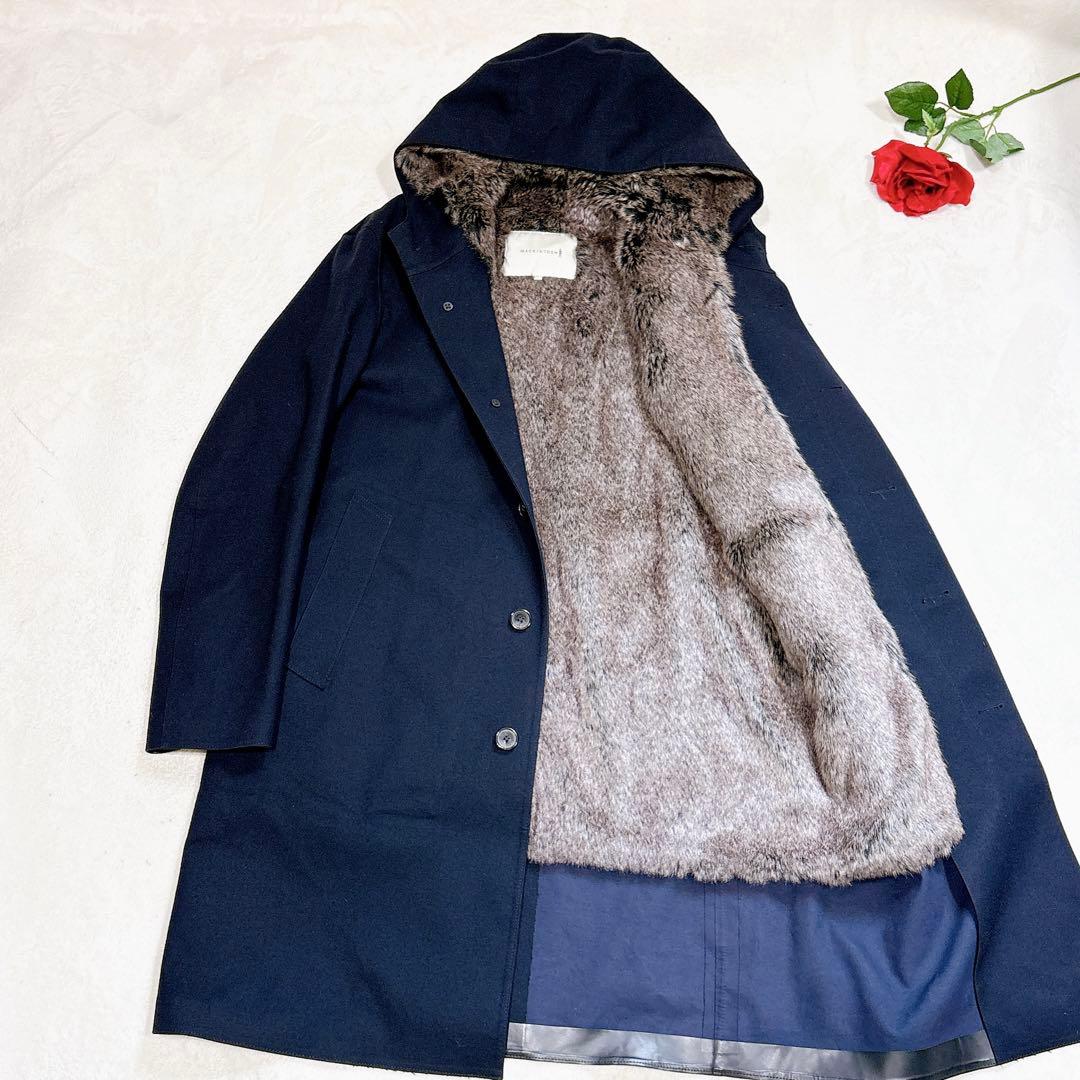 新品同様✨　マッキントッシュ　ゴム引きコート　フーデッド　ファー　ライナー　42