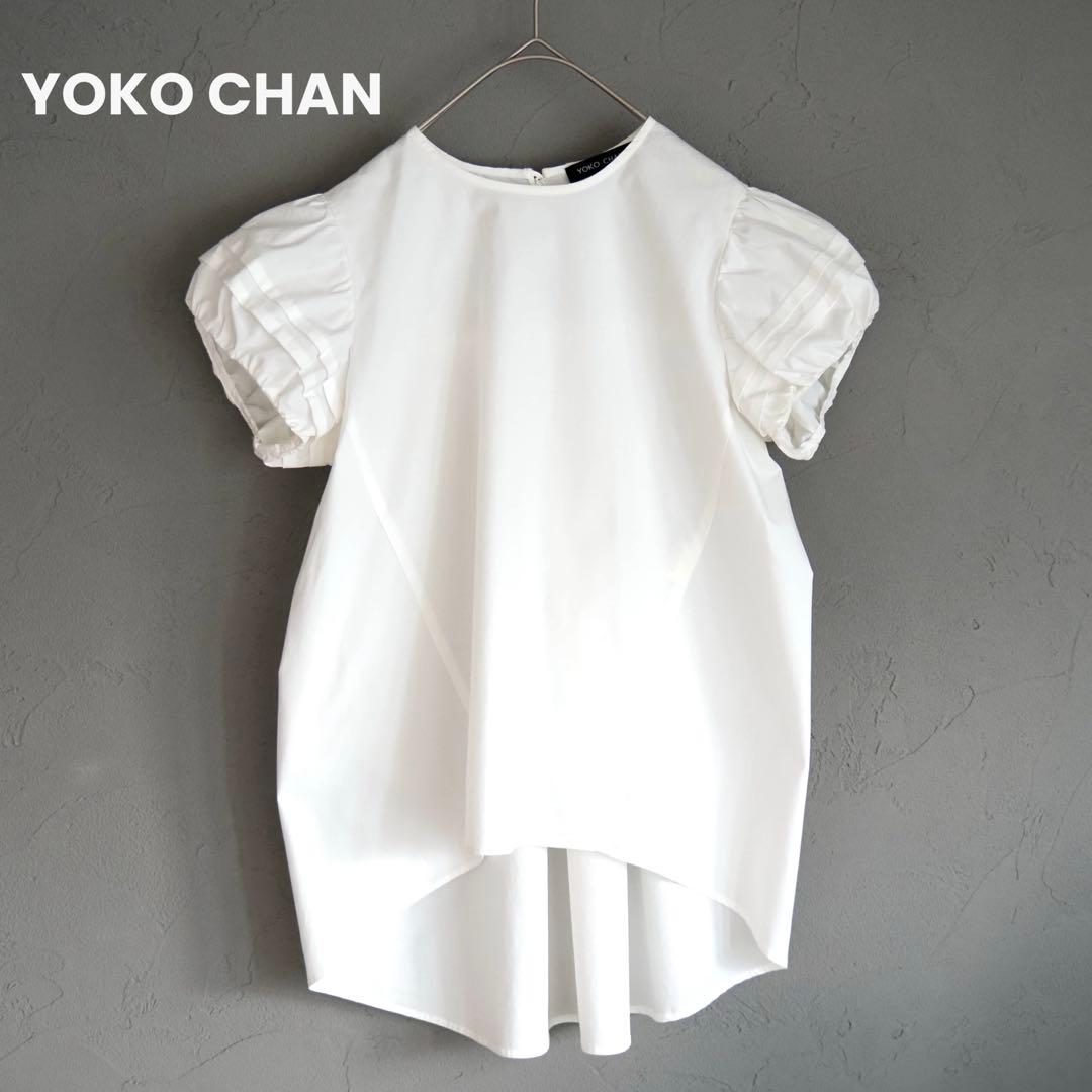 YOKO CHAN バックギャザーパフスリーブブラウス