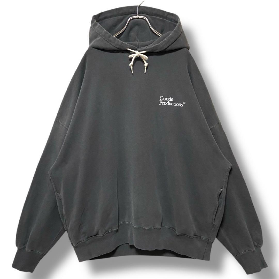 【希少XL・肉厚生地】COOTIE ピグメント ダイ パーカー 炭黒 降谷建志