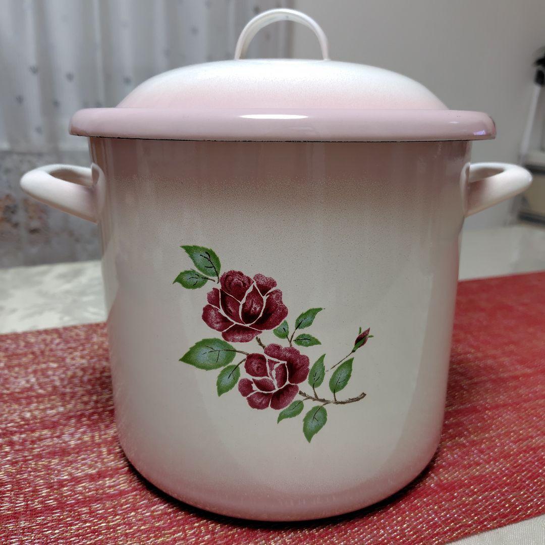 イマン　パスタパン　スカーレットローズ ホーロー鍋　レア　貴重です